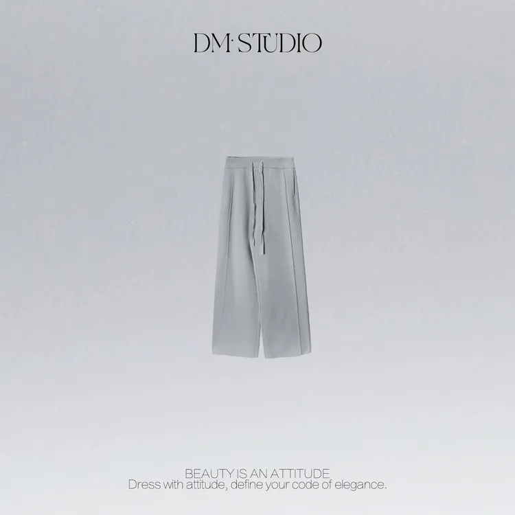 DEDM•STUDIO/极简风气质加绒松紧腰直筒拖地长裤2510KZ/199-9820