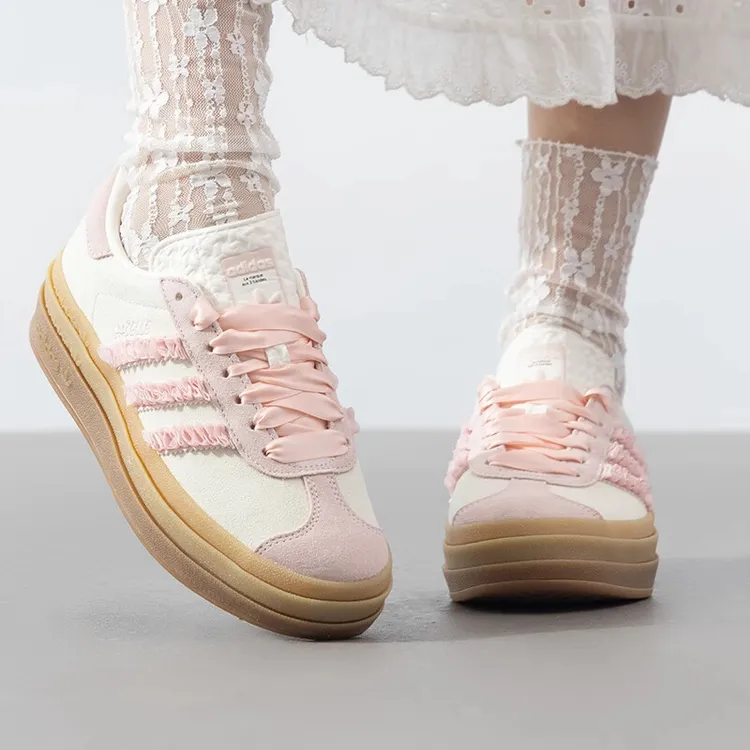 阿迪达斯（adidas）女鞋GAZELLE三叶草运动鞋厚底休闲鞋板鞋JR8374