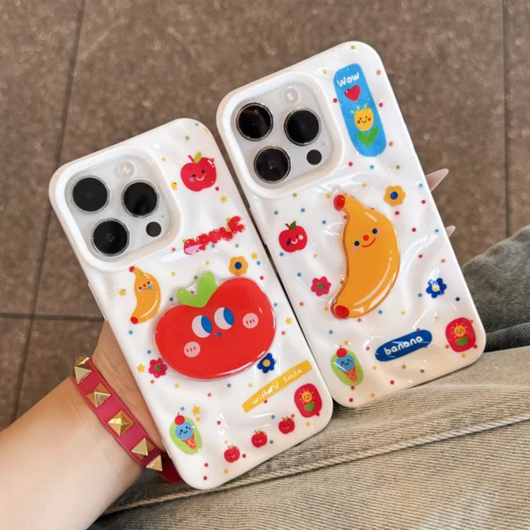 奥菲顿波点香蕉苹果贴片适用苹果16陨石纹15手机壳iPhone14/13/12