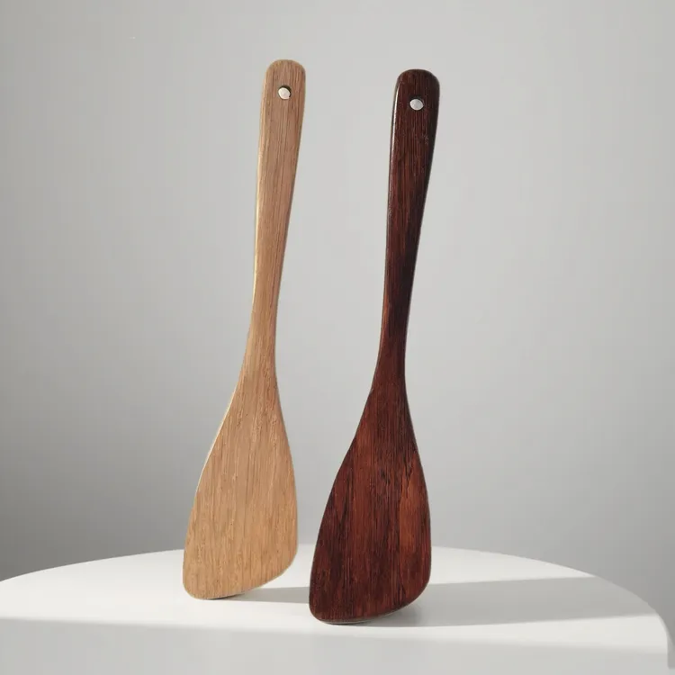 实木斜铲30CM不粘锅不粘漏勺铲饭长柄炒锅菜铲家用厨房用饭铲子