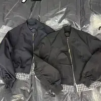 高品质拼接格棒球服外套