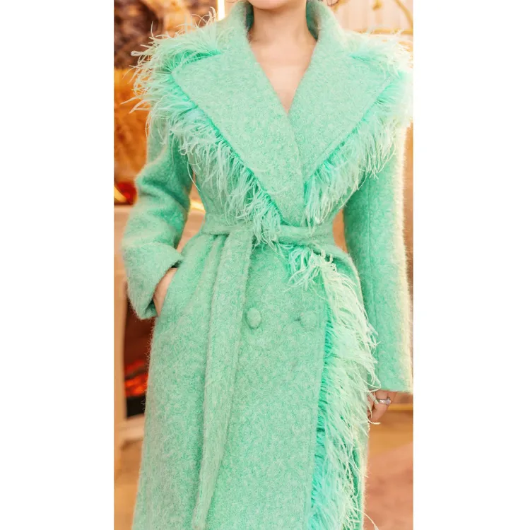 【星姐推荐】星原创高级定制【青心动曜】设计师款轻奢名媛时尚大衣