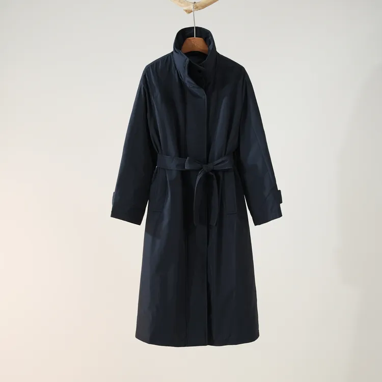 西子/【守护者】90白鹅绒立领宽松直筒长款羽绒服/YRYF0341