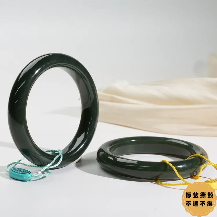 【小北严选】和田玉宽条手镯圈口52-63【多样性发一件】-AH09X844