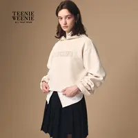 *TeenieWeenie小熊卫衣女装25年秋新时尚连帽短款上衣TTMW254TW1D