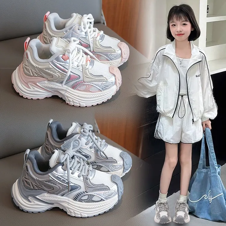 ABC儿童运动鞋2025秋季女童老爹鞋网面休闲男童鞋中大童鞋子潮鞋