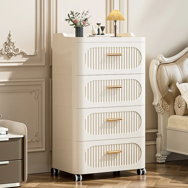 加厚置地抽屉式带轮储物柜 客厅卧室收纳整理柜大容量家居柜