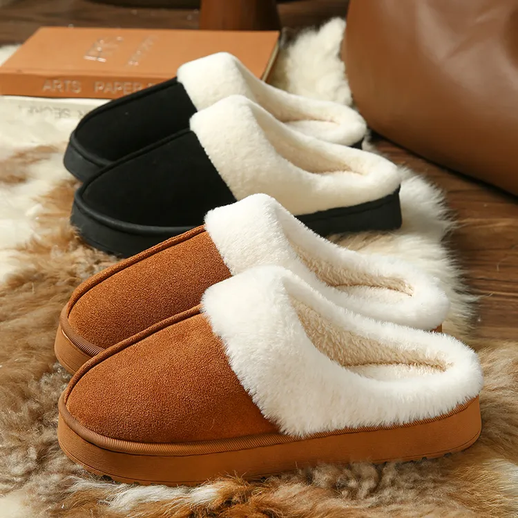 棉拖鞋包跟女冬季情侣家居室内保暖棉鞋月子拖鞋防滑毛毛鞋男
