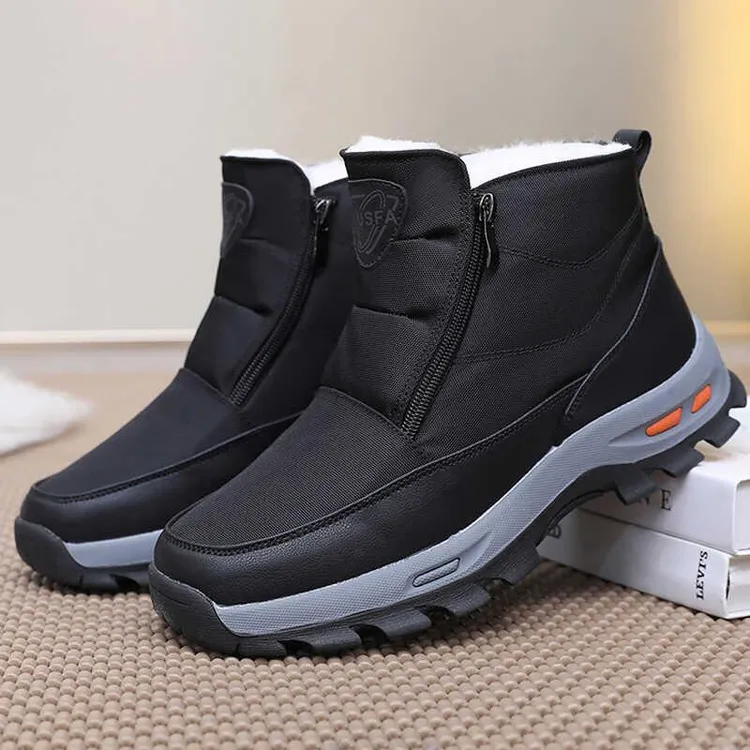 冬季老北京布鞋男棉鞋纯羊毛防水雪地男士加男士冬季防水棉雪地靴