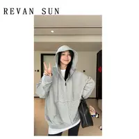 ［REVAN SUN］-大骨架穿搭 菱笙 T连帽卫衣外套6183