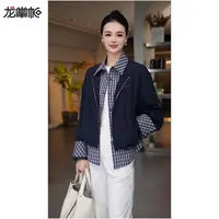 【龙掌柜Ⅴ】25秋休闲风短款直下摆外套春秋百搭假两件外套W08087