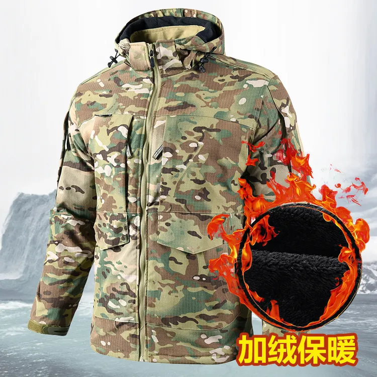 迷彩棉服男冬季加厚加绒耐磨户外劳保服迷彩服男装工作服男款劳保