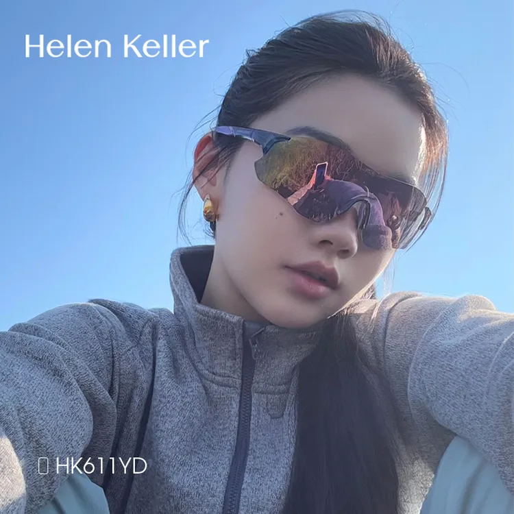 海伦凯勒运动太阳镜骑车可爱变色防滑抗冲击轻质墨镜男HK611男女商品图