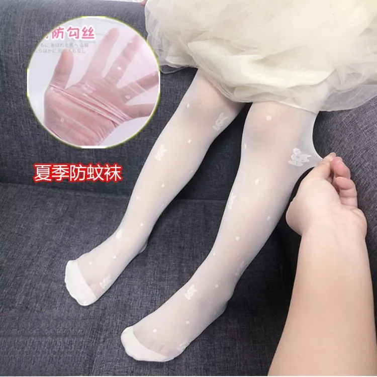 【4121人好评】婴儿夏天超薄丝袜连裤袜儿童透气防蚊袜女童长筒连脚