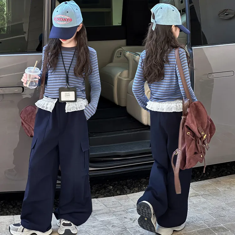 女童秋季韩版休闲运动套装中大童女孩洋气时髦儿童长袖秋装两件套