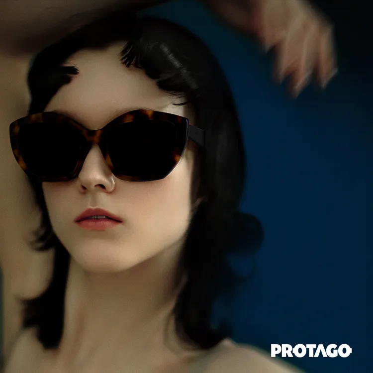 PROTAGO明星同款猫眼大框板材UV400防紫外线墨镜Citrine 11D