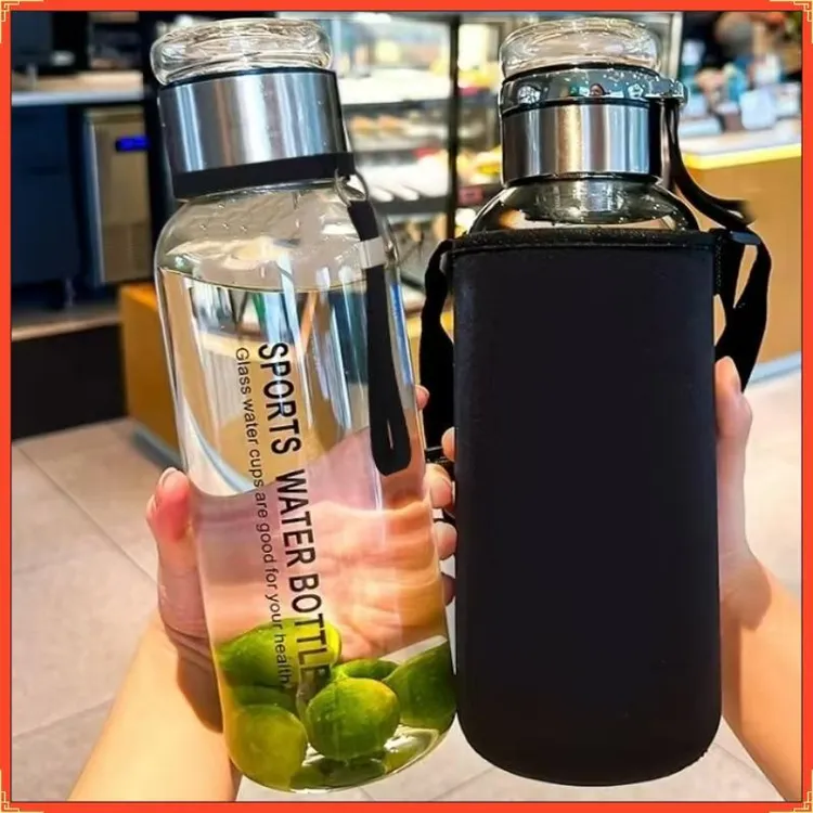 吨吨玻璃杯耐高温泡茶水分离带茶仓大容量加厚新款便携玻璃水杯