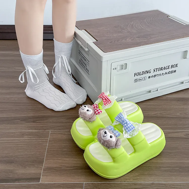 可爱雪莉玫厚底增高凉拖鞋女2025春夏新款小个子防滑爆款一字拖鞋