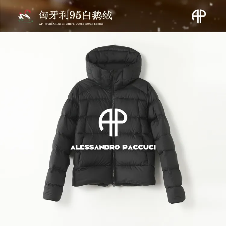 AP洛哥54024RR【排骨鸟】匈牙利进口95白鹅绒连帽羽绒服/女装