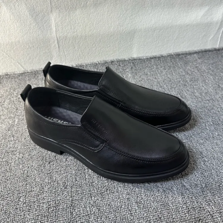 休闲皮鞋男士真皮一脚蹬透气懒人乐福鞋休闲鞋