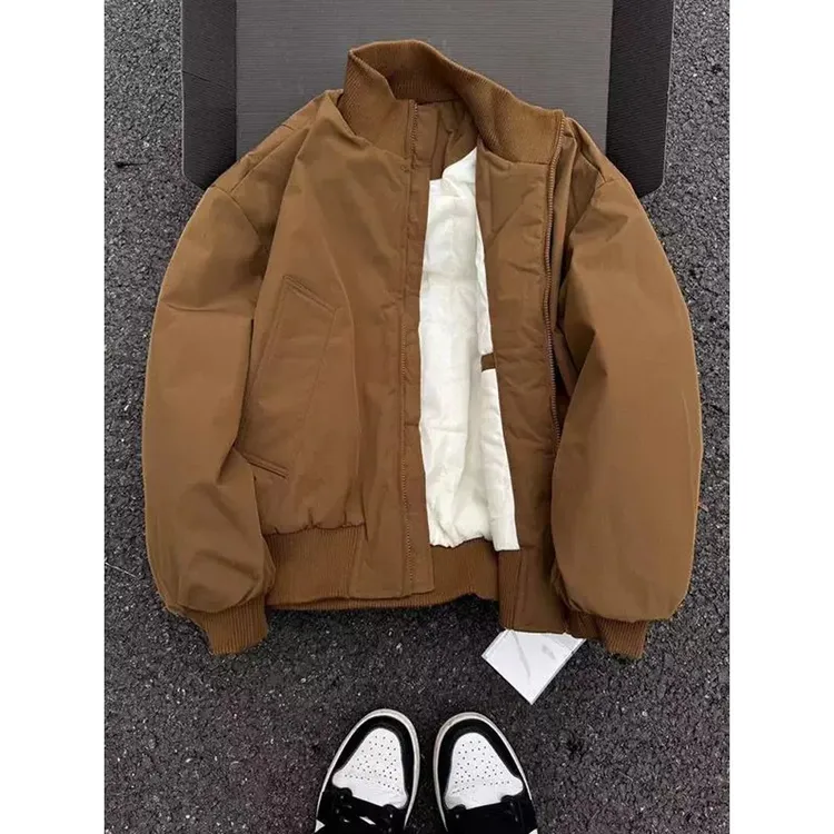 cleanfit美式飞行夹克棉服男款冬季加厚立领棒球服高级感棉衣外套