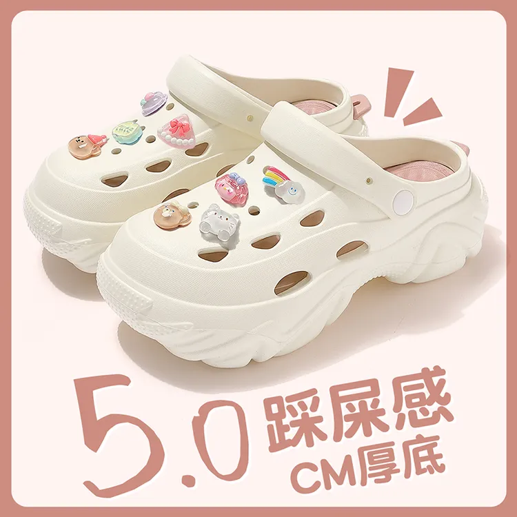 上班通勤洞洞鞋女款夏季EVA外穿办公室替换透气防滑包头凉拖