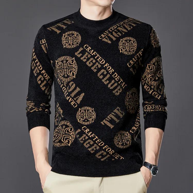 针织衫毛衣加厚 天鹅绒毛衣 抗起球