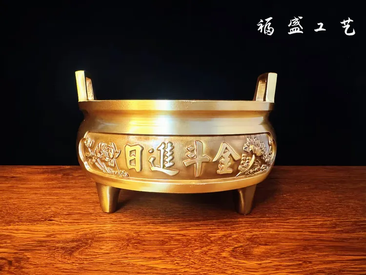 全黄铜香炉大中小号复古款式香熏炉适合居家佛堂供奉