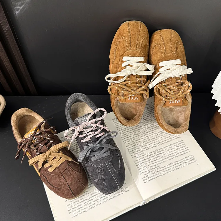 秋冬5厘米内增高作业鞋子女款爆款2025阔腿裤必备鞋加绒百搭