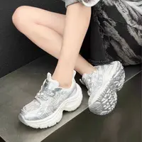 W255301夏季新款女鞋时尚老爹鞋休闲鞋厚底网面小白鞋