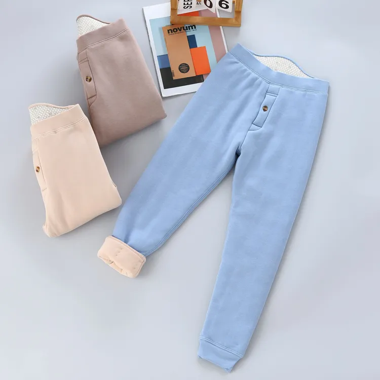 【羊毛蚕丝】男童三层夹棉保暖棉裤蚕丝校服棉裤120-180