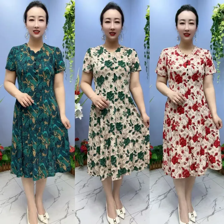 6279气质时尚碎花洋气女士连衣裙