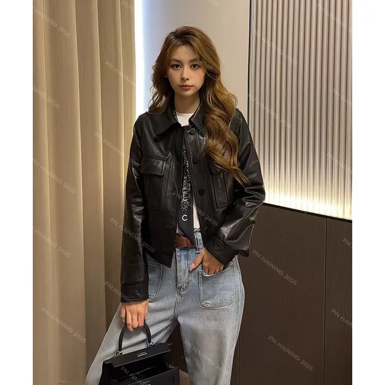 [LL] "肌肤奢享"2025新款复古植鞣绵羊皮油蜡皮真皮皮衣