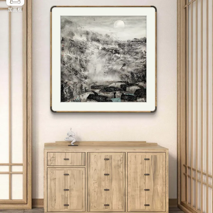 国画64×64cm适用于中式新中式玄关餐厅卧室办公室