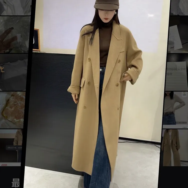 860定制款时尚百搭轻奢风乌金色双面西服大衣03