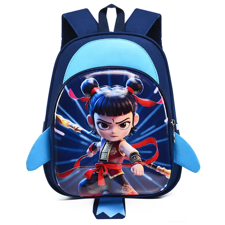 新款幼儿园书包小中大班男孩可爱卡通哪吒双肩包减负护脊儿童背包