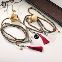 【举石珠宝】T0911-66-34绿檀挂件（一件/多样性发/约6mm）M