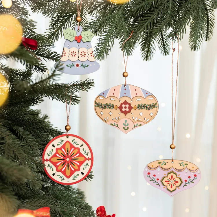 阿楹 2026新年圣诞树装饰品小配件门挂件墙氛围布置吊牌干花道具