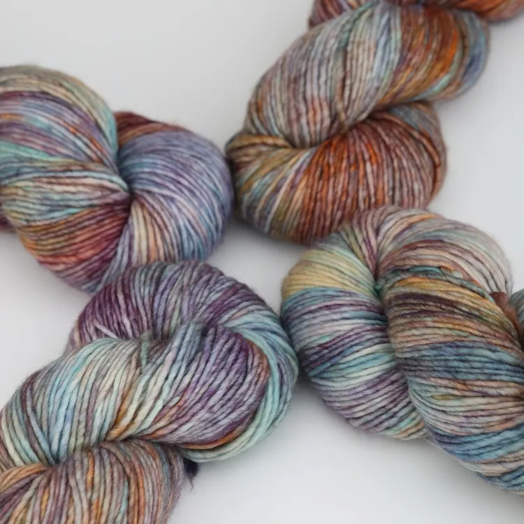 漂航毛线 手染毛线 100%美利奴羊毛 中粗线 单股捻