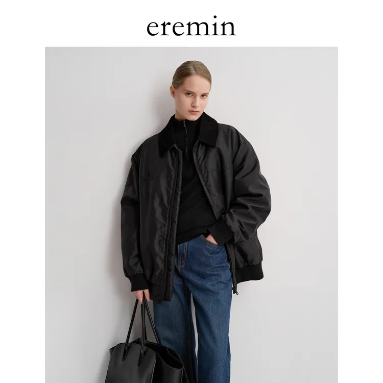 DE Mincollection翻领派克服/男女同款复古工装风夹克棉服外55900