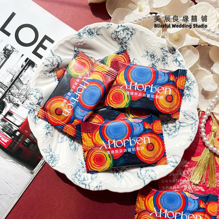 巧斐尔奥赫本璞璞黑蒜味薯脆薄饼结婚喜饼喜糖搭配早餐零食点心