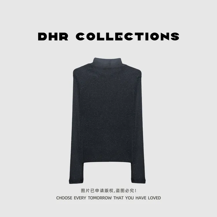 豆豆9【繁星】千金风网纱弹力软糯长袖打底衫时尚百搭舒适-916125QT