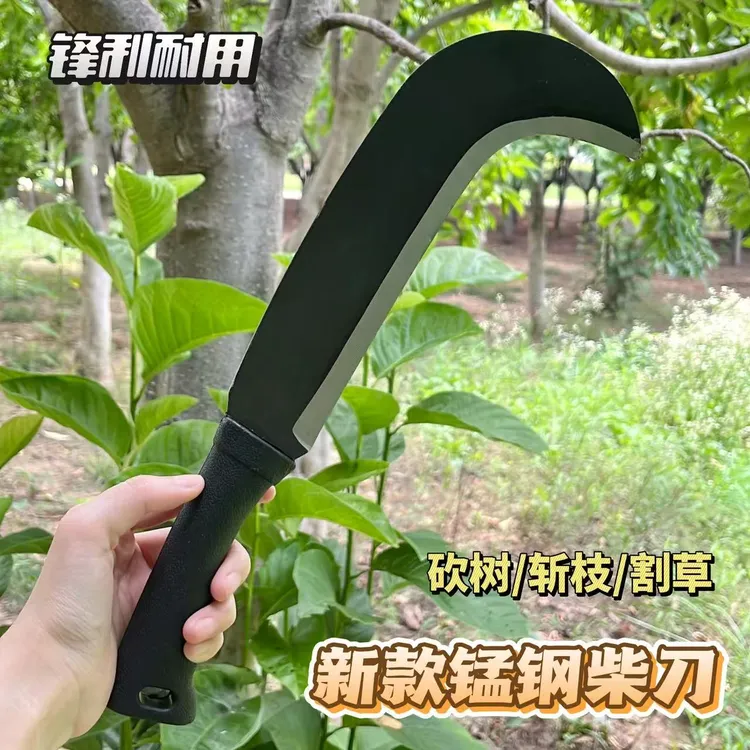 户外砍树锰钢砍柴刀户外专用农用锻打锰钢劈柴开路刀锋利柴刀