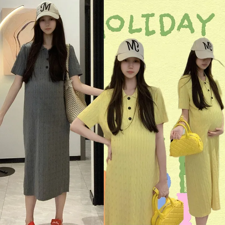 孕妇装春夏季高个子韩版宽松重工麻花减龄显瘦孕妇哺乳连衣裙