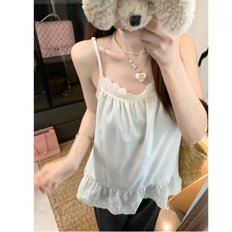 【全额运补+现货现发】百搭神器蕾丝内搭吊带公主风性感无袖背心