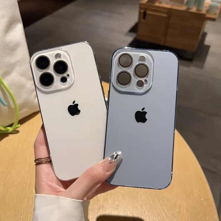 防摔高级裸机手感17/16适用多型号磨砂自带镜头膜护镜防摔手机壳