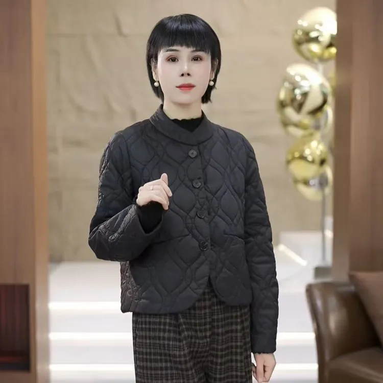 【渲渲推荐】DF-02720冬季休闲气质波浪纹外套棉服