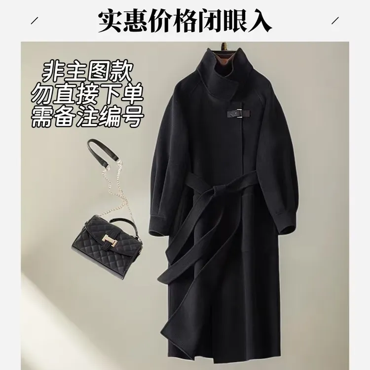 常规中长款长款通勤立领毛呢外套毛呢气质双面呢秋冬