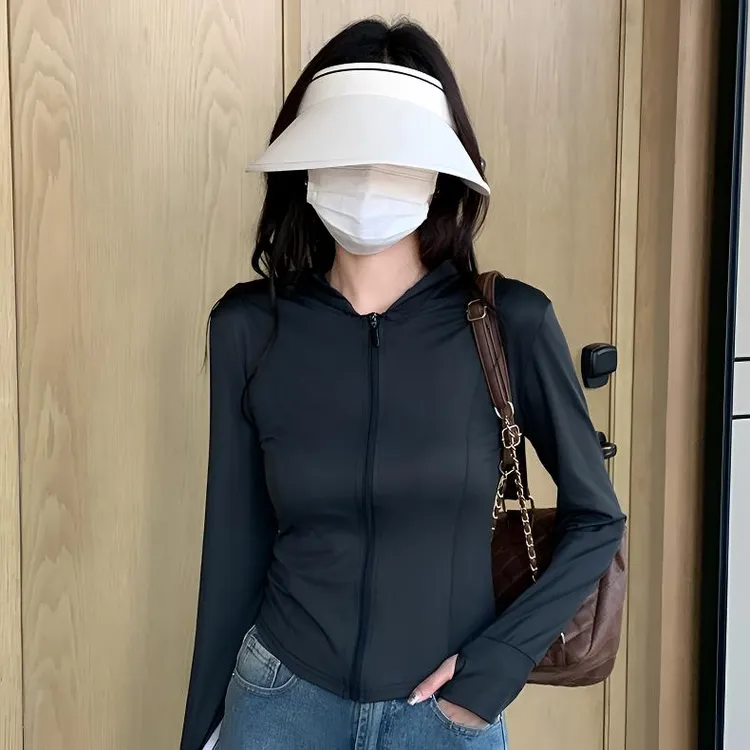新款女防晒衣防紫外线夏季冰感透气皮肤衣户外薄款防晒服运动外套