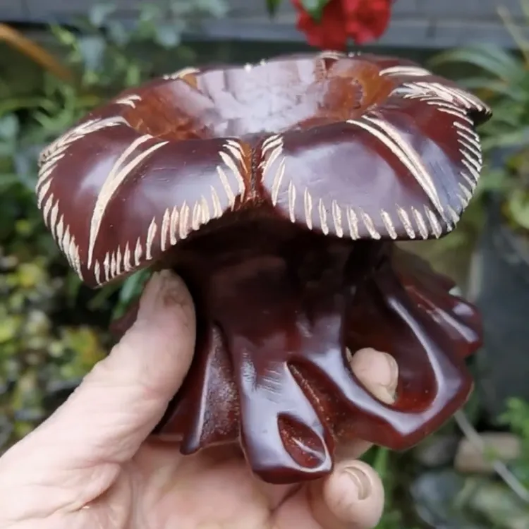 实木雕刻桃子水果奇石底座纯手工通用底座免挖槽万能石头底座摆件